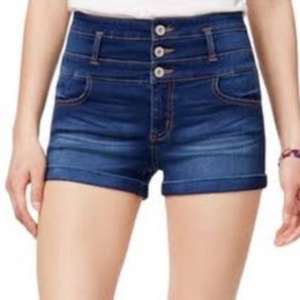 High-Waist Denim Shorts